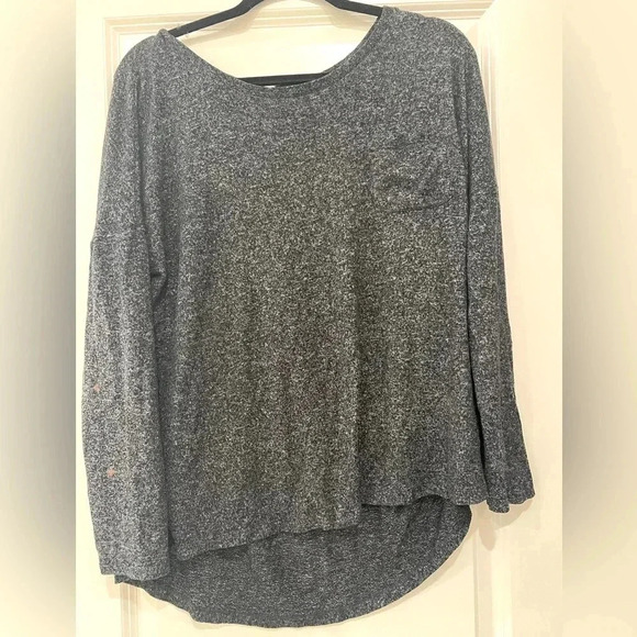 MERONA MEDIUM HEATHERED GRAY LONG SLEEVE (VEY SOFT) - Picture 2 of 5